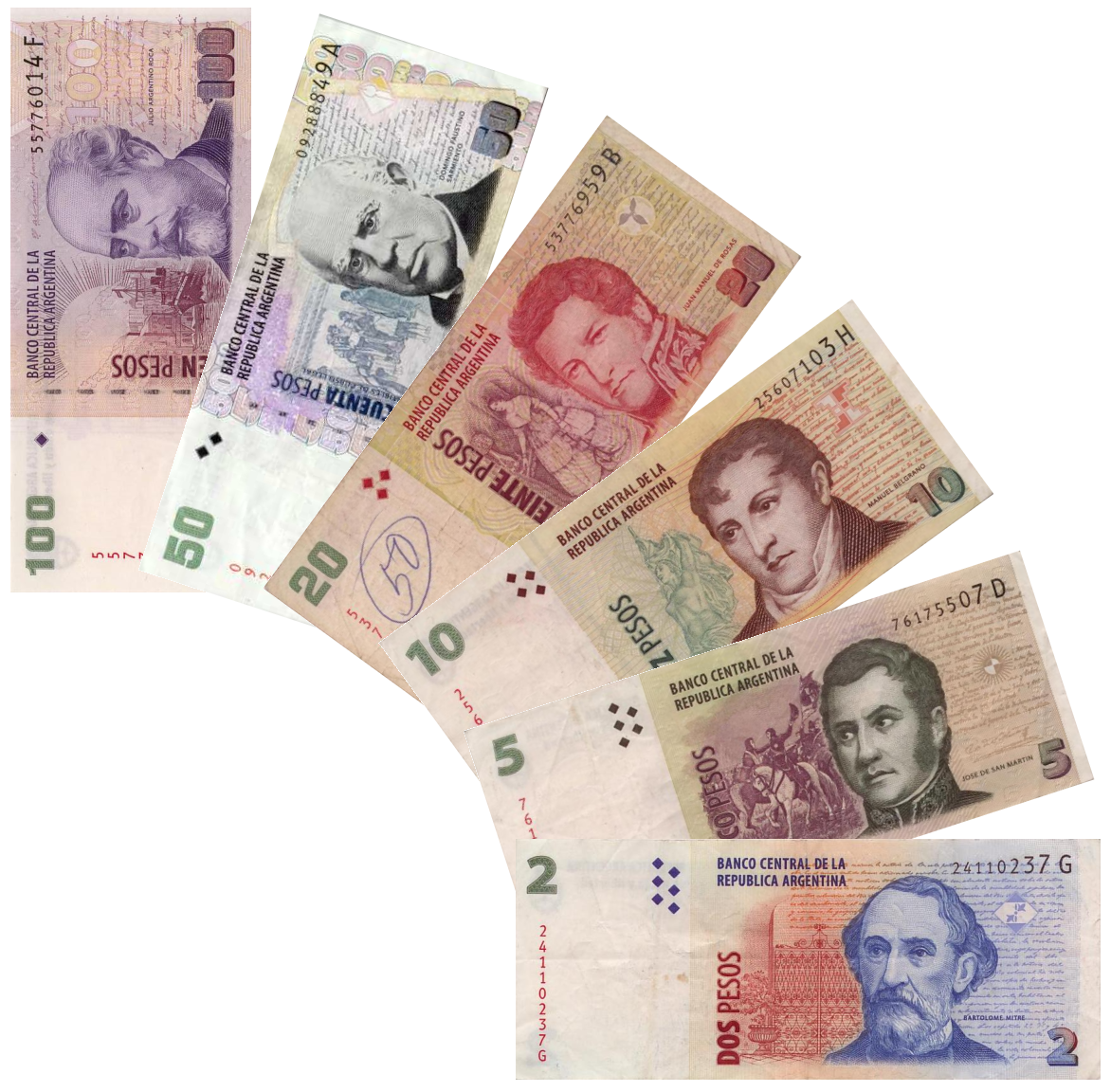 Argentinischer PesoArgentine peso notes