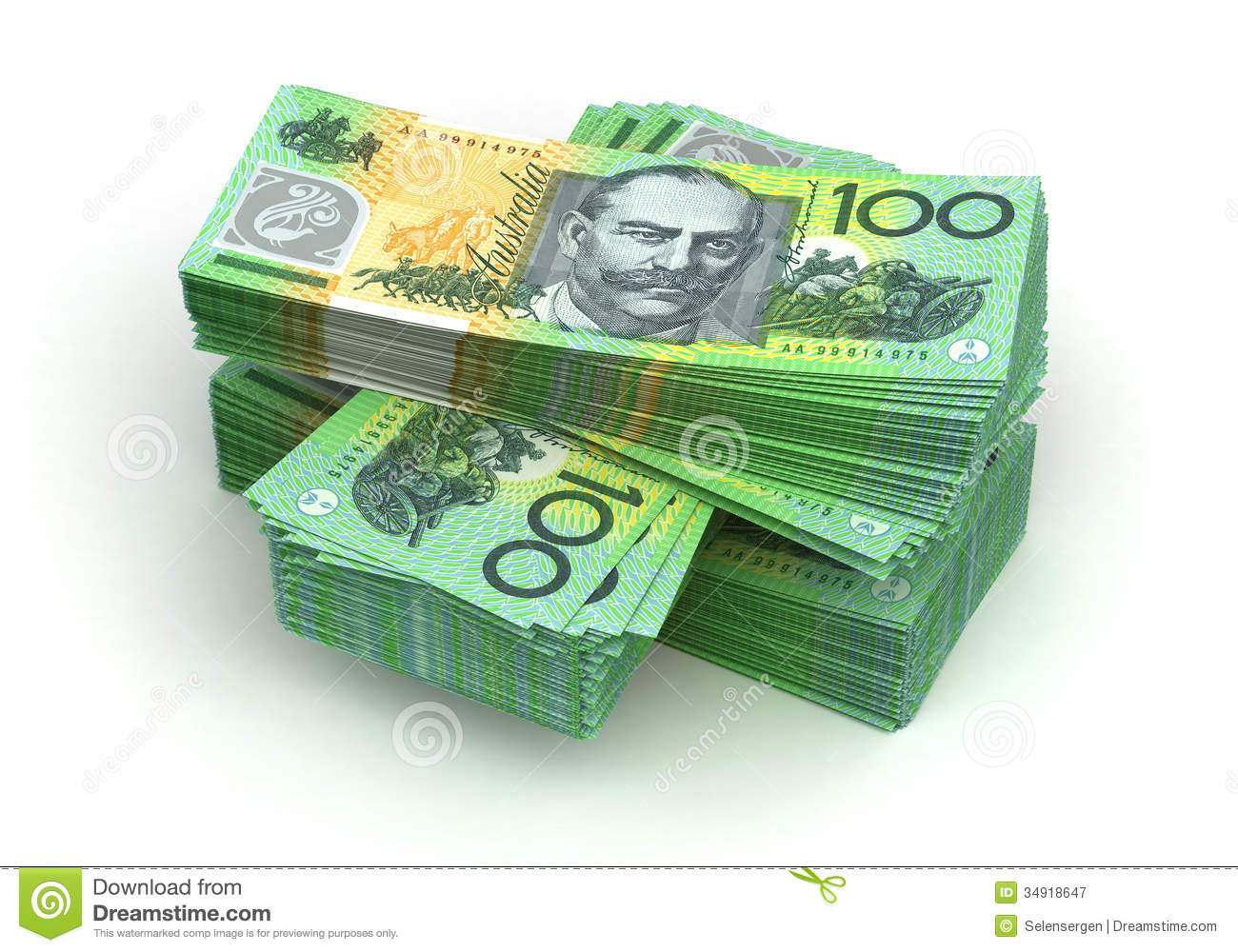 Australischer DollarStack of Australian Dollar ( with clipping ...