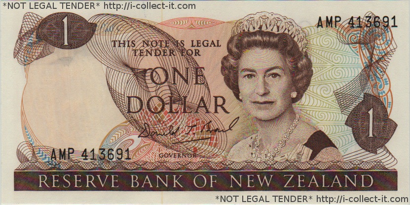 Neuseeland-Dollar... View Banknote - New Zealand 1 Dollar 1989