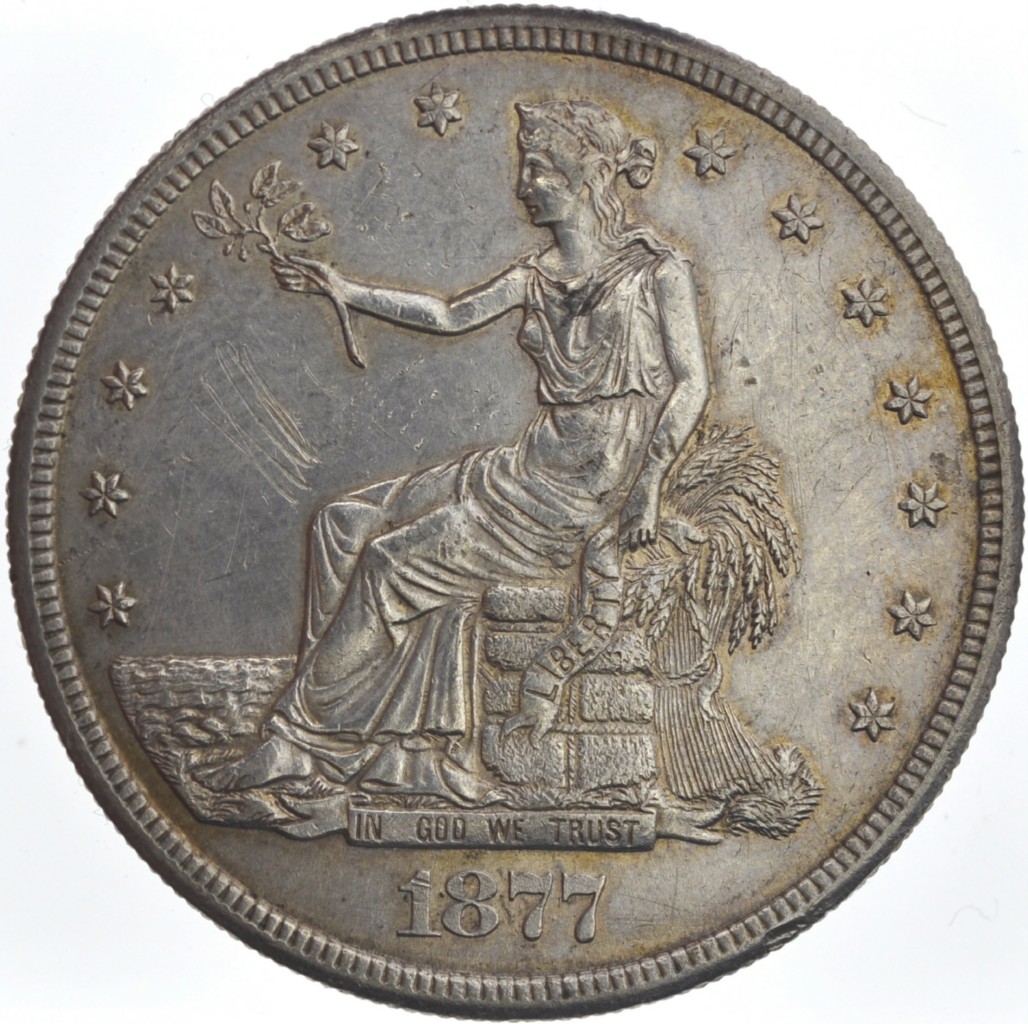 US-DollarUnited States Trade Dollar dated 1877 S