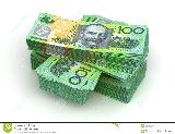 Australischer DollarStack of Australian Dollar ( with clipping ...